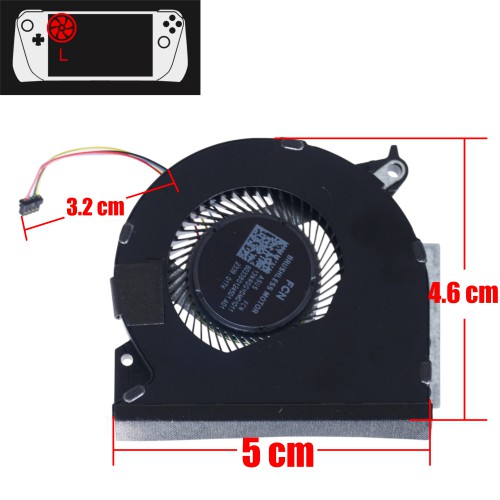 13NR0GY0M01011 - Ventilateur CPU Gauche pour Asus ROG Ally | JVS Informática