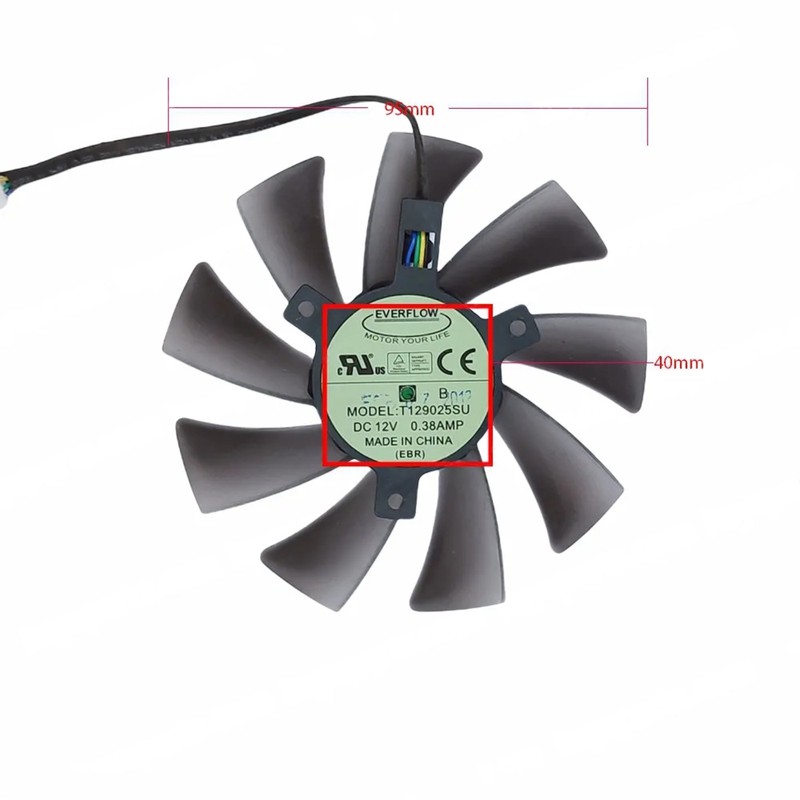 T129025SU - Ventilador GPU 95mm para Asus GTX570/GTX580 | JVS