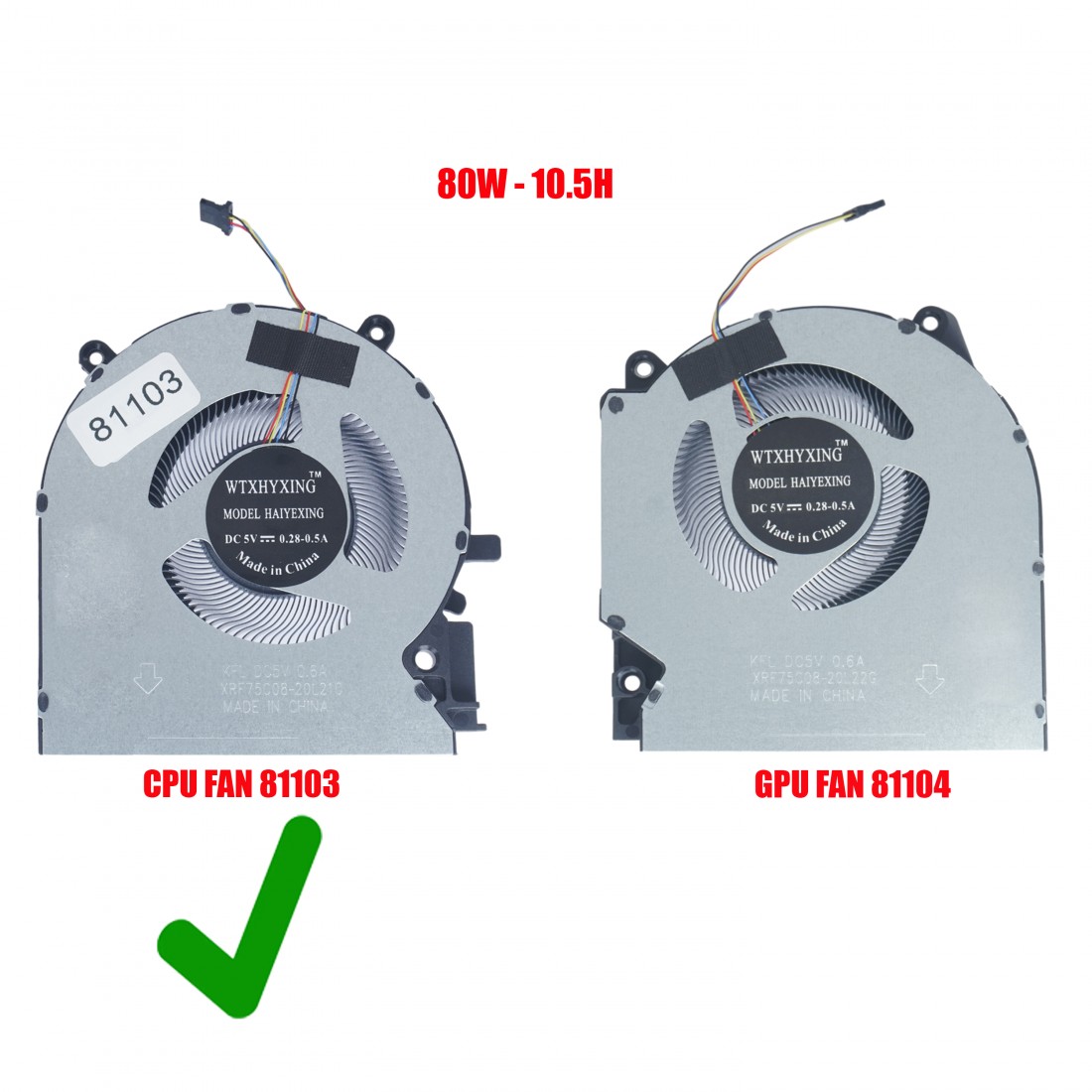 XRF75C08-20L21C - Ventilador CPU HP Victus 16-D / 16-E | JVS