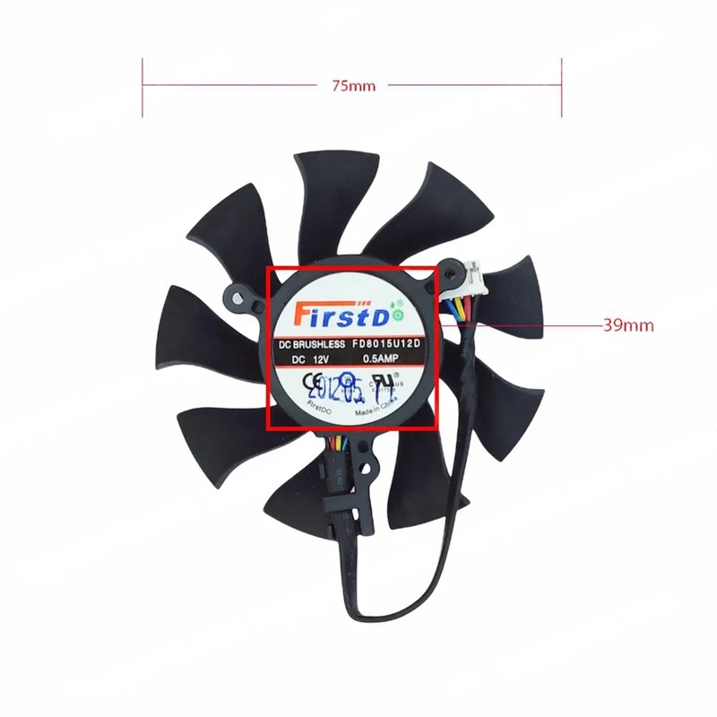 FD8015U12D - Ventilador GPU 75mm para Sapphire / XFX | JVS