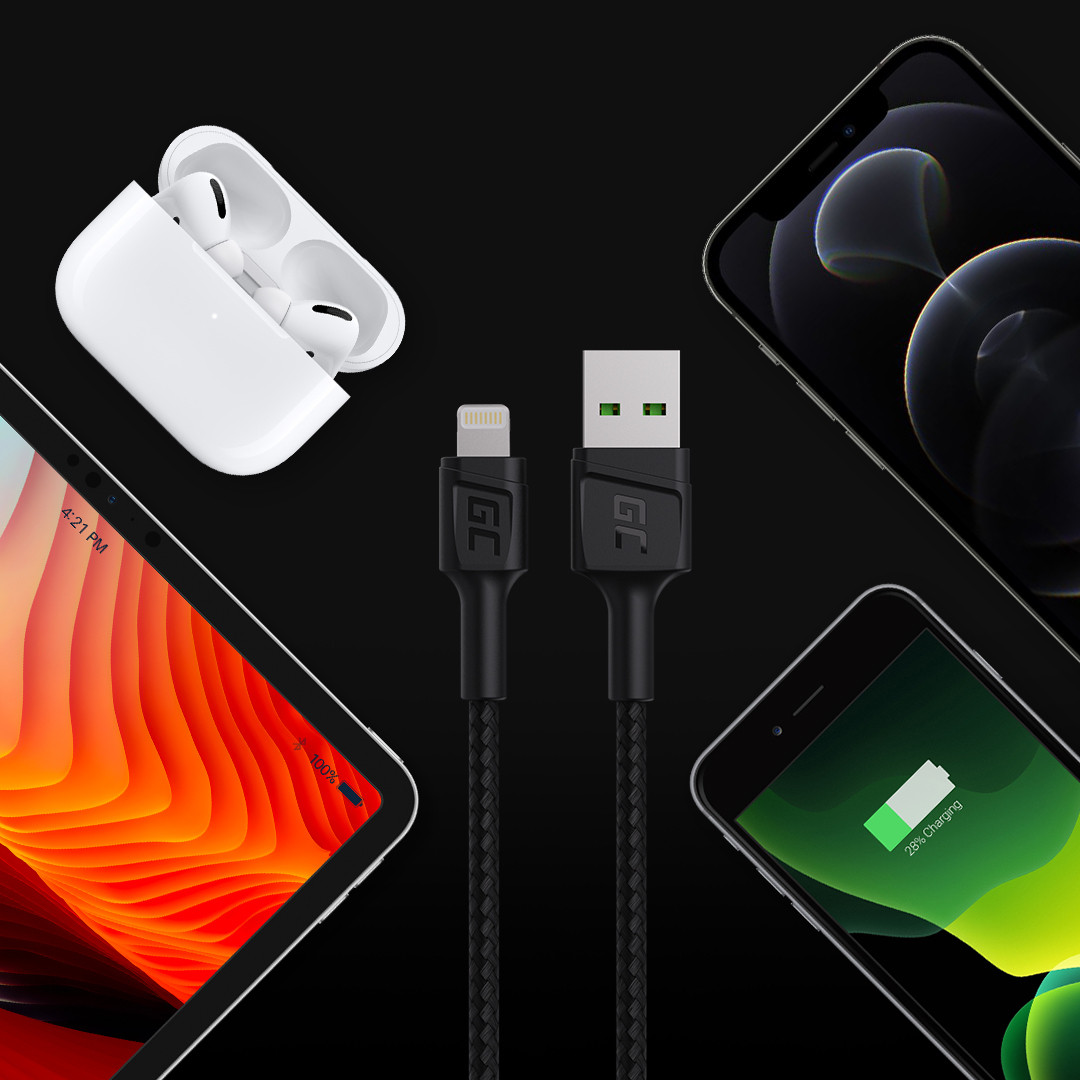 Câble GC PowerStream USB-A vers Lightning 1.2m Apple 2.4A | JVS Informática