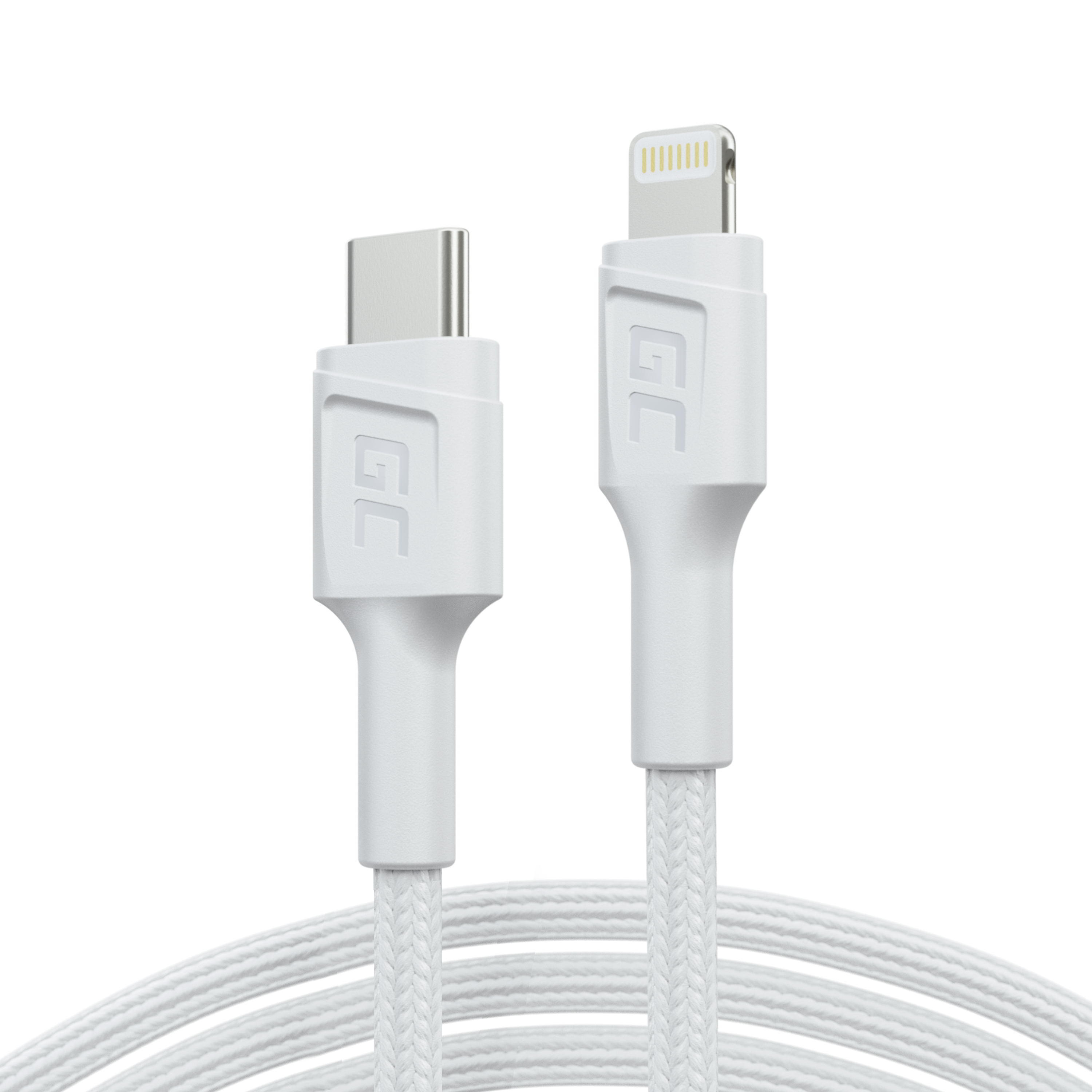 Cable USB-C a Lightning Green Cell PowerStream 1m MFi para iPhone - Carga Rápida Power Delivery
