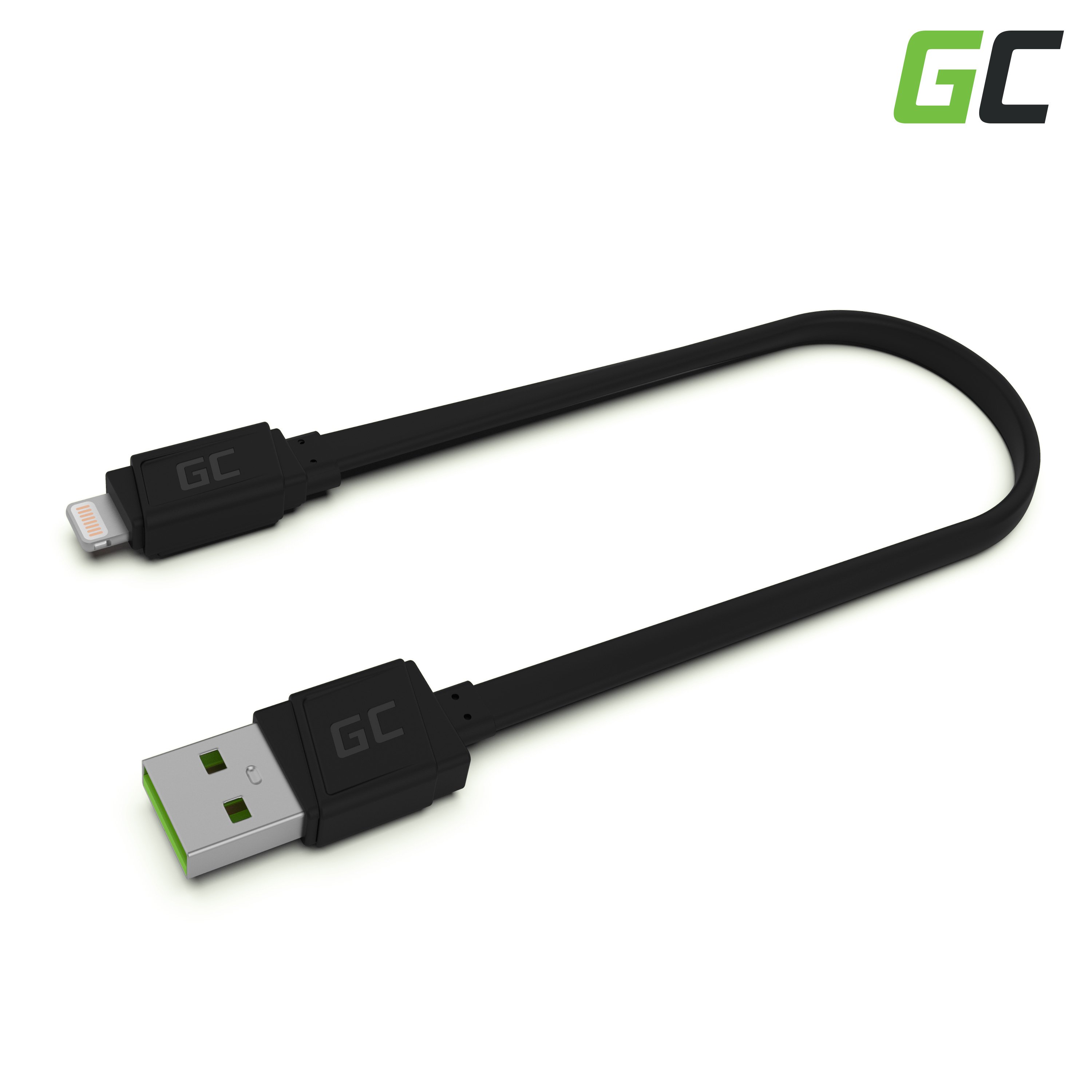 Cabo Lightning Plano 25cm Green Cell GCmatte | JVS Informática