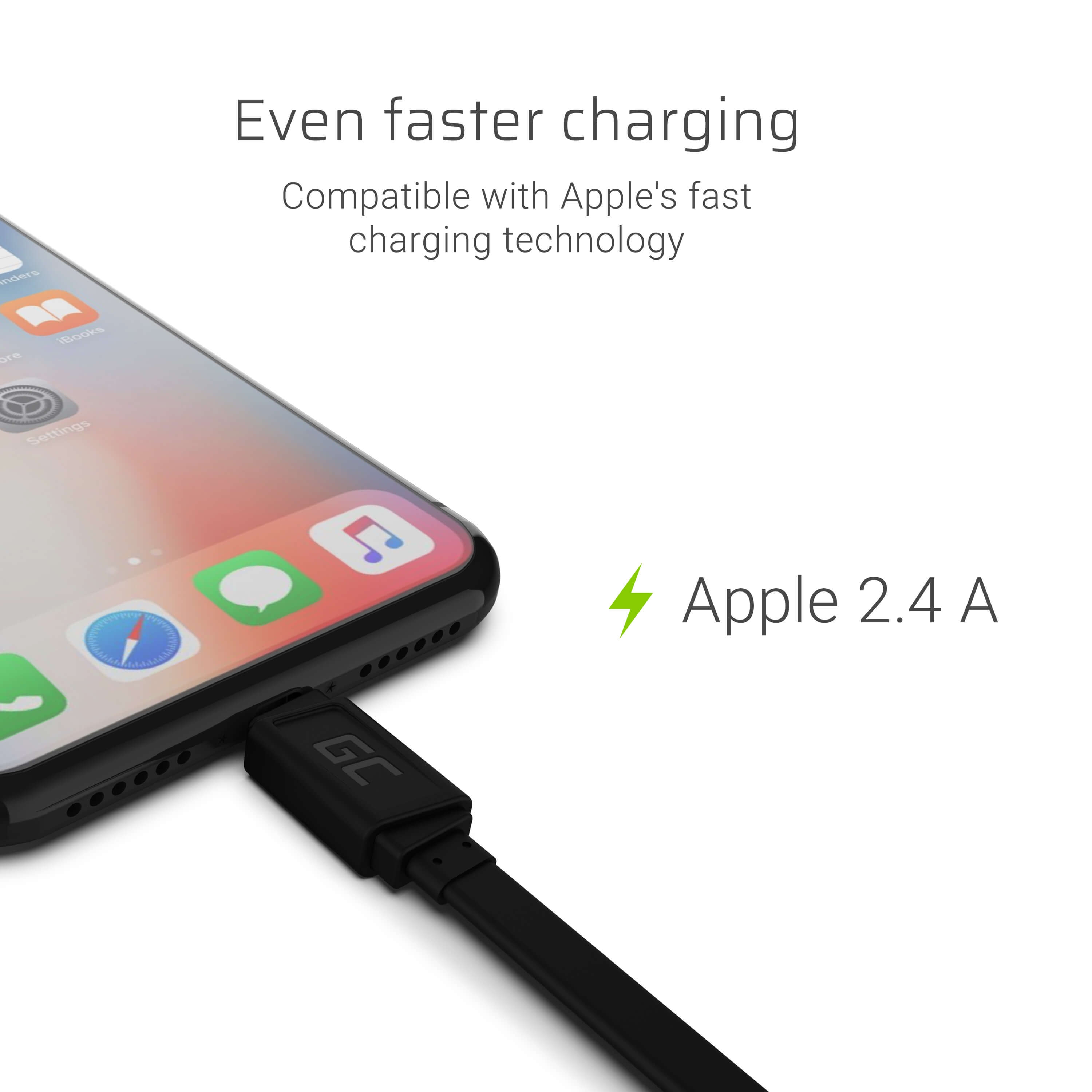 Cabo Lightning Plano 25cm Green Cell GCmatte | JVS Informática