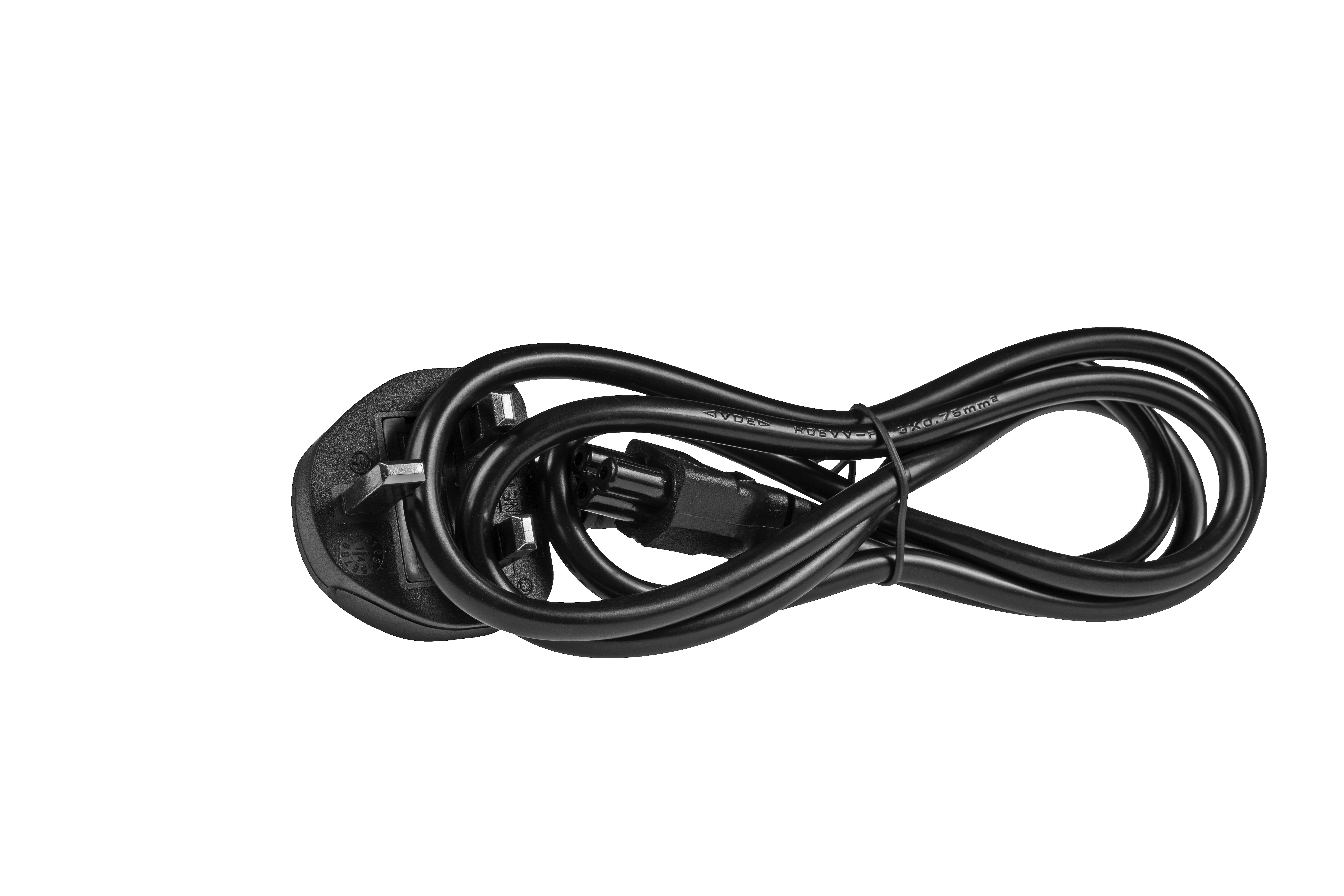 Cable Alimentación Trébol C5 UK para Portátil 1.2m | JVS