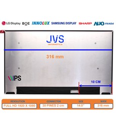 B140HAN06.E - 14" FHD IPS Matte Screen 30pin | JVS