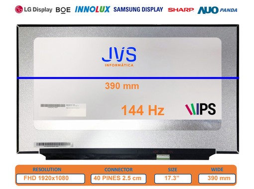 B173HAN04.5 - 17.3" FHD eDP 40-pin Slim Screen | JVS