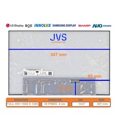 B140UANAA.1 - 14.0" FHD+ 1920x1200 Slim Screen | JVS
