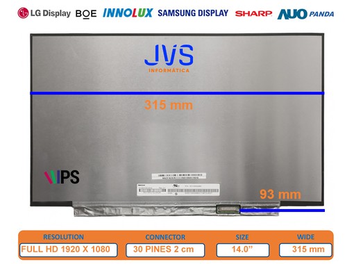 B140HTN03.5 - 14.0 FHD eDP 30-pin Matte Screen | JVS