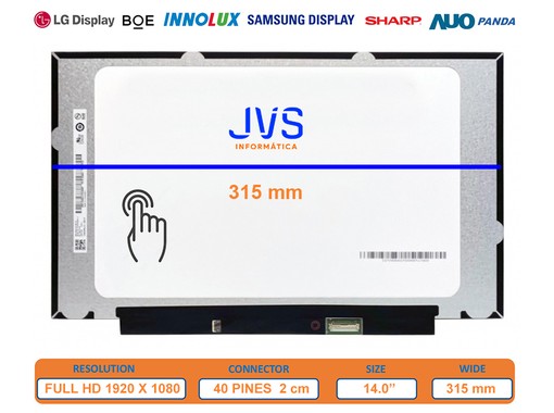 MNE140BS6-2 - 14.0" FHD 30-pin Touch Screen | JVS Informática