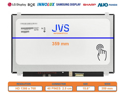 B156XTK02.1 - 15.6" HD Glossy Touch Screen 40p | JVS