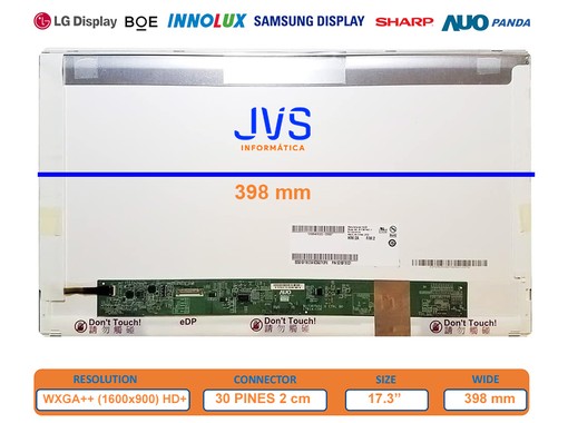 B173RTN01.0 - 17.3" HD+ AUO Screen | JVS Informática