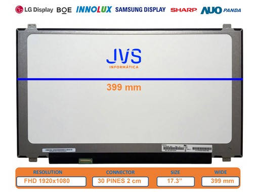 B173HAN02.1 - 17.3" FHD IPS Glossy Screen 30pin | JVS