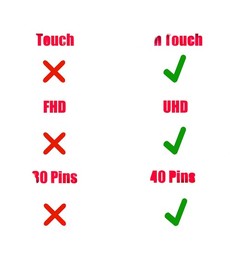 Câble Flex d'Écran 00UR827 pour Lenovo ThinkPad P50 P51 UHD 40 broches