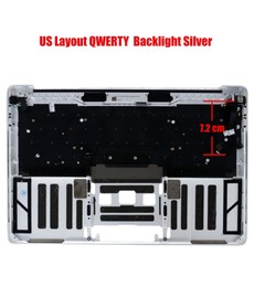 Clavier pour Apple MacBook Pro 13" A1706 (2016-2017) avec disposition US et couleur argent.