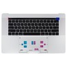 Teclado com Topcase 661-06377 para Apple MacBook Pro 15" A1707 (2017) Prata Layout US