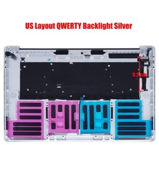 Teclado com Topcase 661-06377 para Apple MacBook Pro 15" A1707 (2017) Prata Layout US