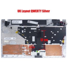 Teclado com palmrest 9Z.N5QSN.A0F para Samsung Q530 e Q560, layout UK