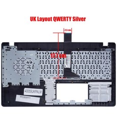 Clavier UK pour ordinateur portable ASUS X550 X552 couleur Argent avec référence 90NB00T1-R31UK0