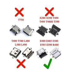 DC Jack Conector de Carga USB-C 31081 para Lenovo Thinkpad E480 E580 E590
