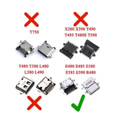 Connecteur de charge DC Jack USB-C 31081 pour Lenovo Thinkpad E480 E580 E590