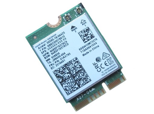 Carte WiFi Intel 9462NGW M.2 2230 avec Bluetooth 5.0 pour ordinateurs portables Asus et Lenovo