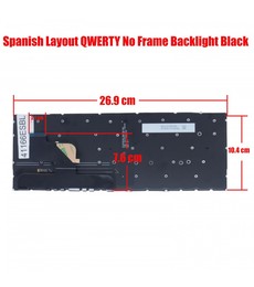 Clavier espagnol rétroéclairé M42280-001 pour HP Elite Dragonfly G2