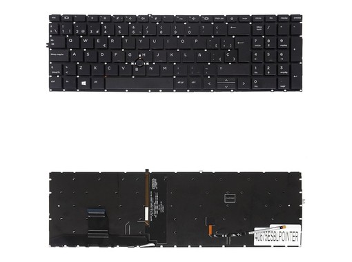 Clavier Espagnol pour HP Elitebook 850 G7 G8 avec Pointeur et Rétroéclairage M07491-001