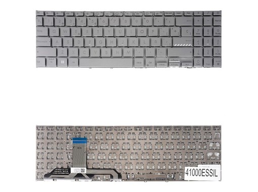 Teclado Espanhol para Asus Vivobook 15 X1502 com PN 90NB0ZB1-R30US0 sem moldura e cor prata