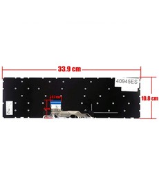 Spanische Tastatur für Lenovo Yoga 510-15IKB mit Teilenummer 5CB0M32556 ohne Rahmen