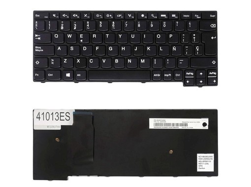Clavier Espagnol pour Lenovo ThinkPad Yoga 11e 20E7 avec référence 04X6221