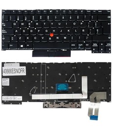 Clavier espagnol 5M10Z41159 pour Lenovo Thinkpad T14s T490 sans cadre