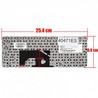 Spanish Keyboard for HP Mini 210-1000 laptop with part number 590527-001