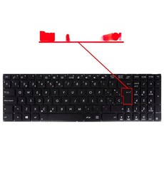 Spanish Keyboard for Asus X501A with reference 0KNB0-6124SP00 frameless