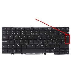 Teclado Espanhol DTF98 para Dell Latitude 5300 5310 7300 sem moldura