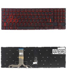 Teclado espanhol para Lenovo Legion Y540-15IRH 5CB0U42735 retroiluminado com teclas vermelhas