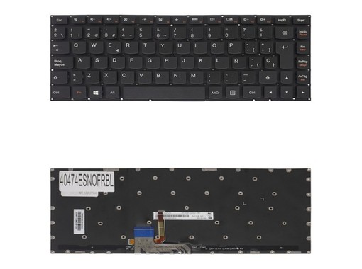 Clavier Espagnol 5CB0K57180 pour Lenovo Yoga 2 13 E31-70 rétroéclairé sans cadre