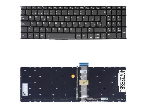Clavier Espagnol PK131K72C17 pour Lenovo Ideapad 5-15IIL05 5-15ARE05 Rétroéclairé