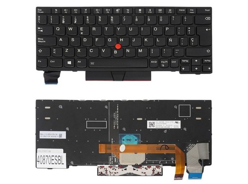 Clavier Espagnol 01YP080 pour Lenovo ThinkPad X280 X390 avec rétroéclairage et TrackPoint