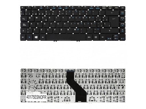 Clavier Espagnol pour ordinateur portable Acer Aspire V5-472 avec numéro de pièce MP-13G13U4-920 sans cadre