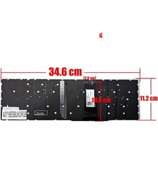 Clavier Espagnol PK132K11A03 pour Acer Helios 300 et Nitro 5, rétroéclairé sans cadre.