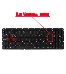 Teclado Español para Acer Nitro 5 AN515-52 con Part Number PK133361A12