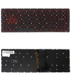Clavier espagnol PK133361A12 pour Acer Nitro 5 AN515-52 avec rétroéclairage rouge