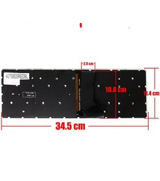 Clavier espagnol PK133361A12 pour Acer Nitro 5 AN515-52 avec rétroéclairage rouge