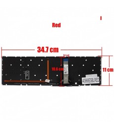 Spanish Keyboard for Acer Nitro AN515-58 with red backlight 6B.QFMN2.001