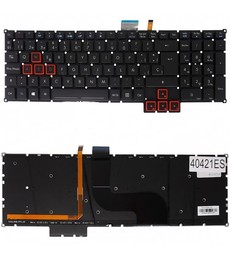 Spanish Keyboard 6B.Q06N5.015 for Acer Predator 15 G9-593 and G9-591 backlit