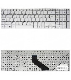 Spanish Keyboard for Gateway NV55 NV57H KB.I170G.318 frameless white color