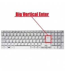 Teclado Español para portátil Gateway NV55 NV57H KB.I170G.318 sin marco color blanco