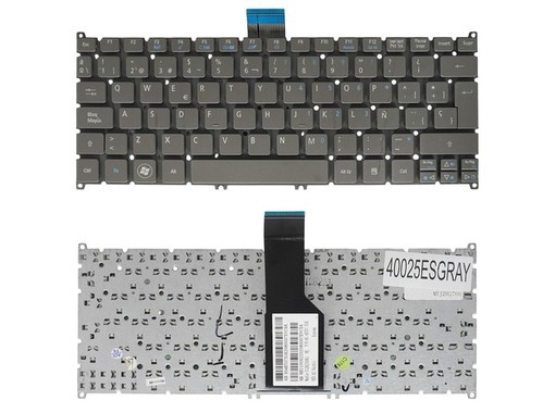 Spanish keyboard PK130RO2C09 for Acer Aspire One 725 756 V5 S3 S5 gray frameless laptop