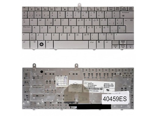 Clavier Espagnol pour HP Compaq Mini 2133 2140 avec référence 468509-071 en couleur argent